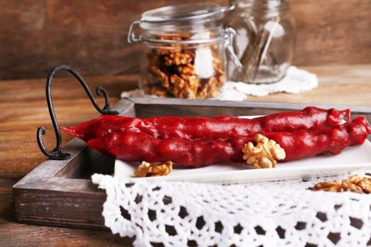 Churchkhela mit Kirschsaft
