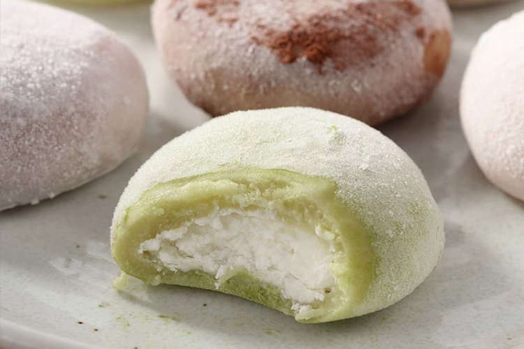 Mochi mit Mascarpone und weißer Schokolade