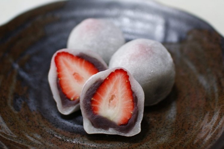 Mochi mit Fruchtsaft