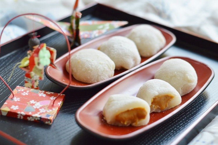 Mochi im Wasserbad