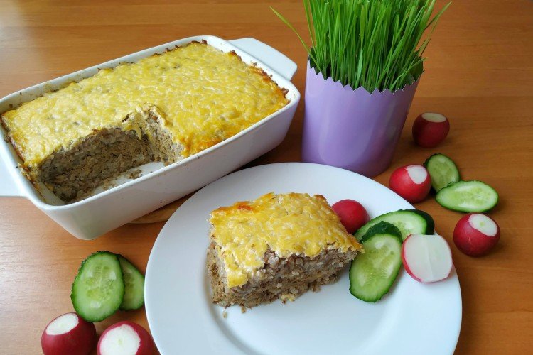 Auflauf mit Buchweizen und Leber