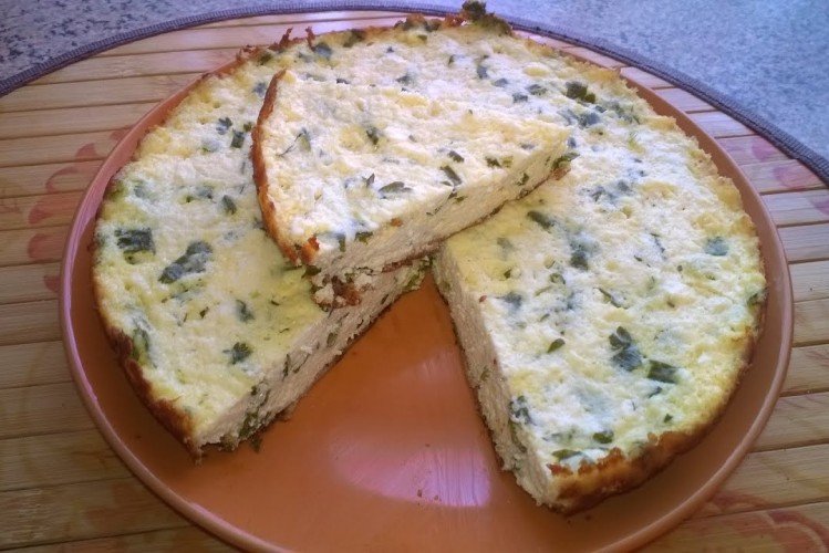 Quarkauflauf mit Kräutern