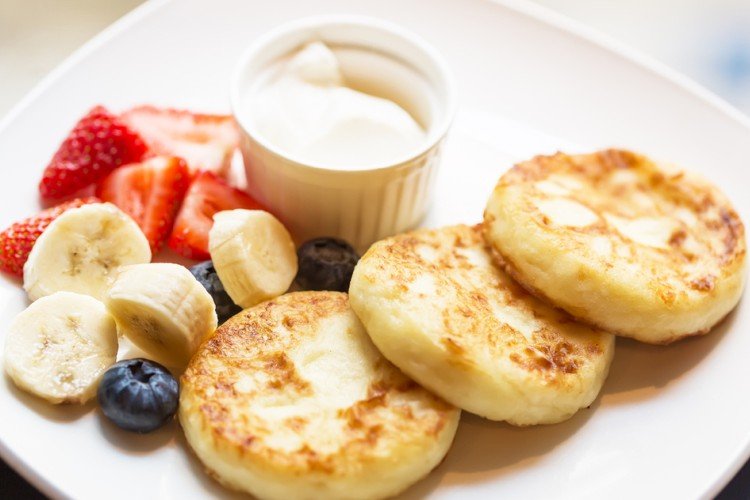 Fried Healthy Syrniki with Coconut Oil