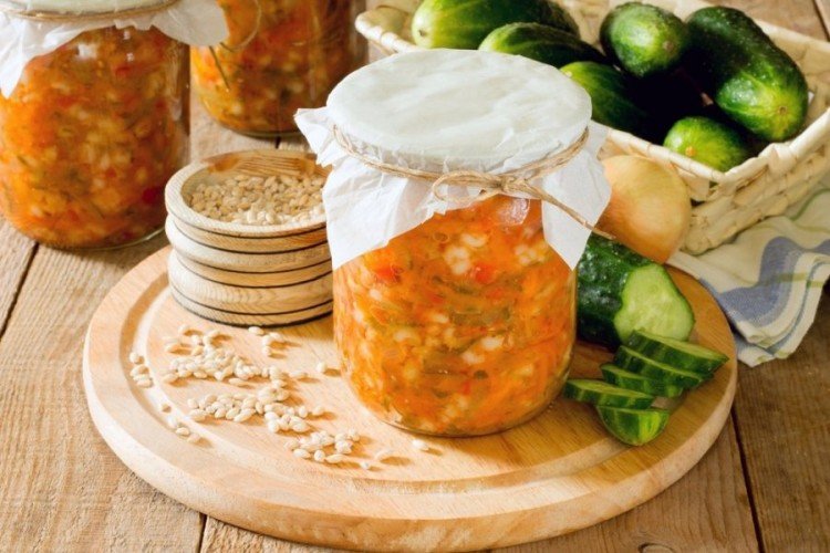 Rassolnik with Cabbage in Jars