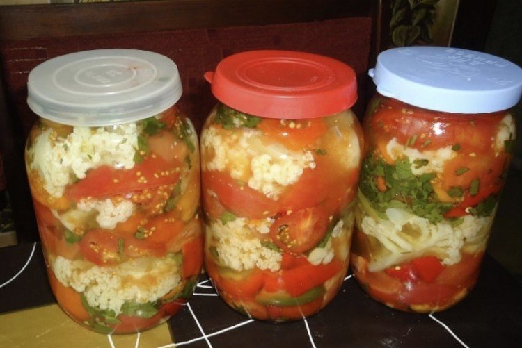 Tomates con coliflor
