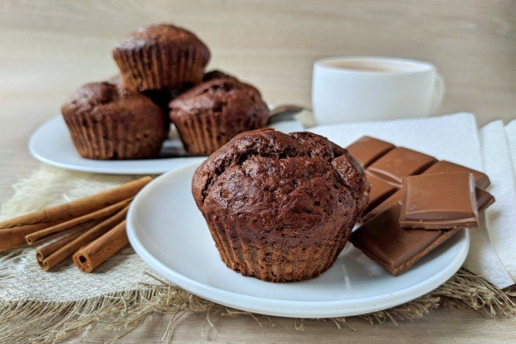 Muffins mit Schokolade