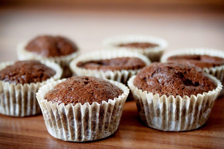 Schokoladenmuffins mit Quark