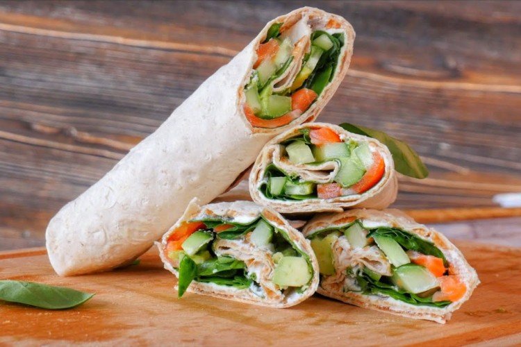 Lavash Roll with Egg and Avocado