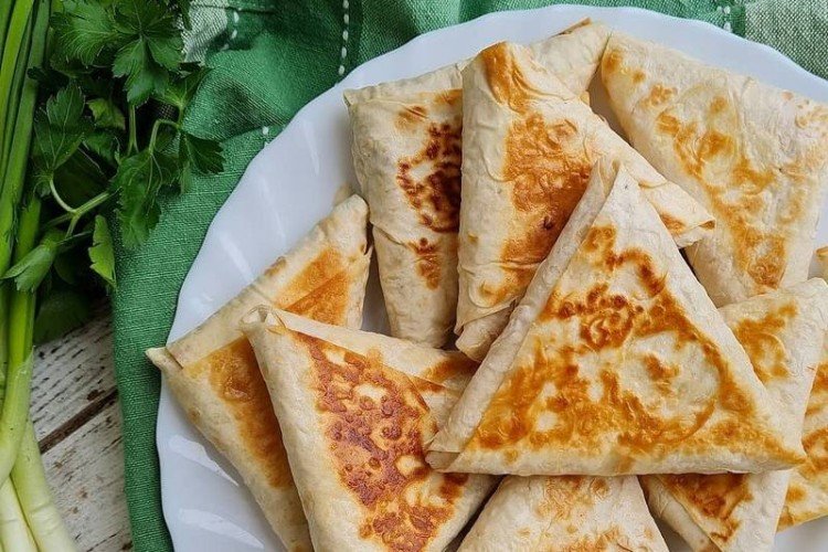 Lavash Envelopes with Boiled Eggs