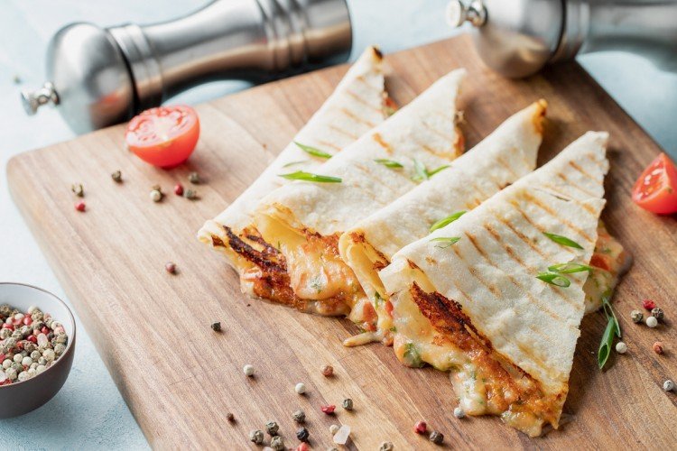Lavash Breakfast with Mozzarella and Basil