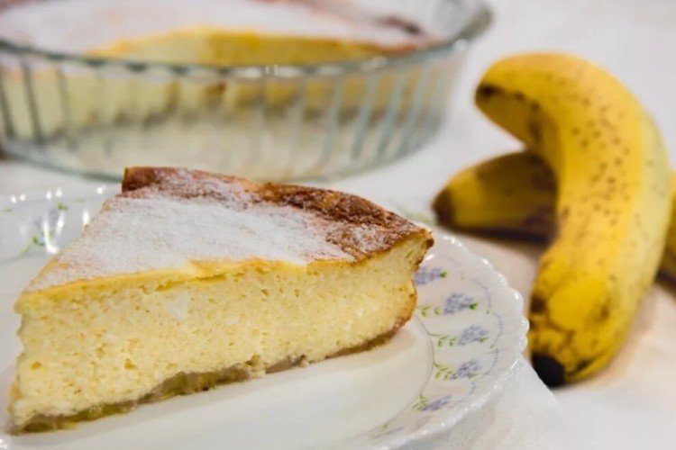 Pudín de plátano al horno