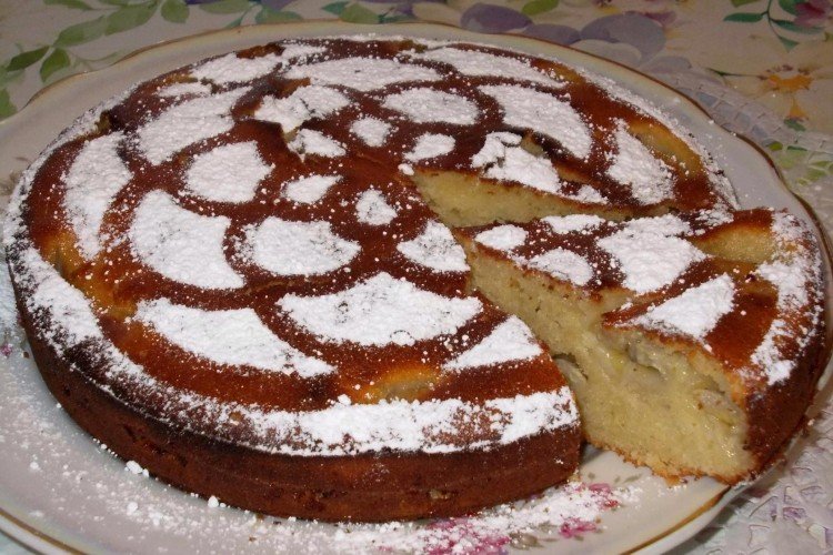 Pastel de sémola con plátano