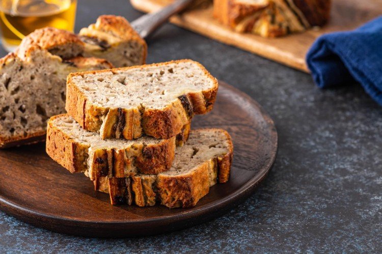 Pan de plátano con semillas de chía