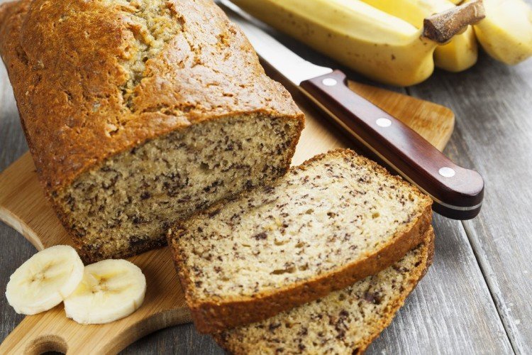 Pan de plátano con miel