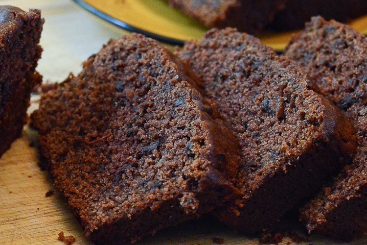 Pan de plátano con chocolate