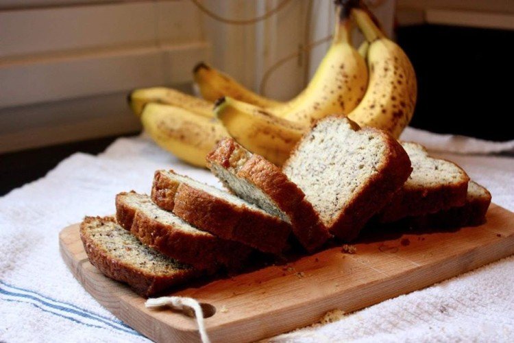 Pan de plátano con kéfir