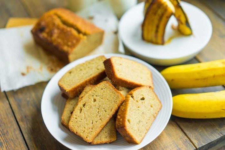 Pan de plátano con harina de arroz