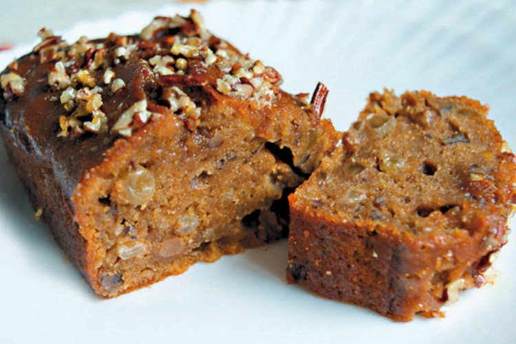 Pastel de calabaza con plátano