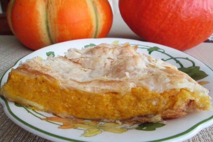 Pastel de calabaza con hojaldre