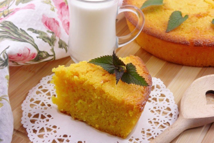 Pastel de calabaza con sémola y limón