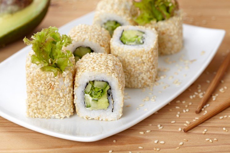 California Rolls mit Gemüse