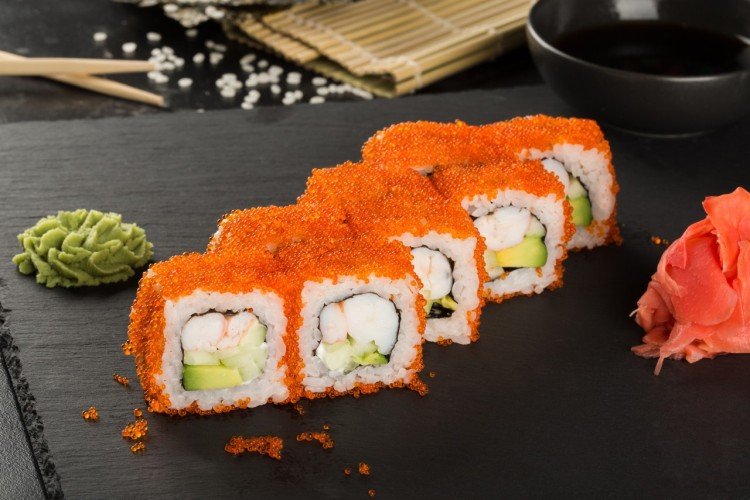 California Rolls mit Garnelen