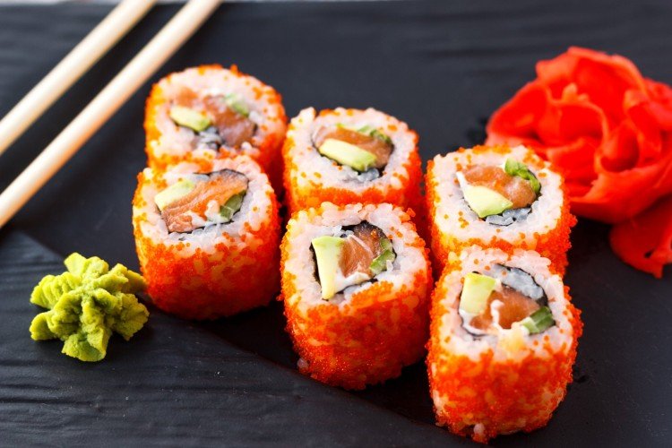 California Rolls mit geräuchertem Lachs