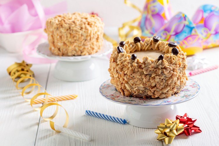 Bento Cake with Peanut Butter Cream
