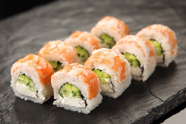 Philadelphia Rolls mit Garnelen