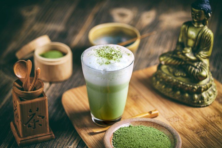 Matcha Latte mit Milch