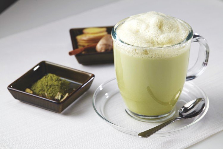 Matcha Latte mit Instantkaffee