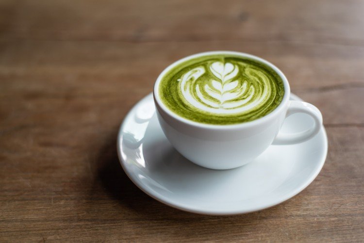 Matcha Latte mit Mandelmilch