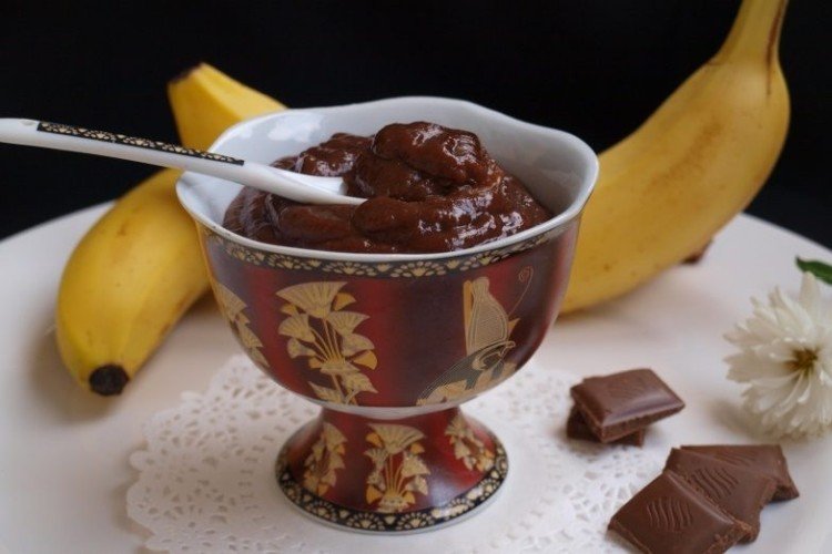 Crema de chocolate con plátano