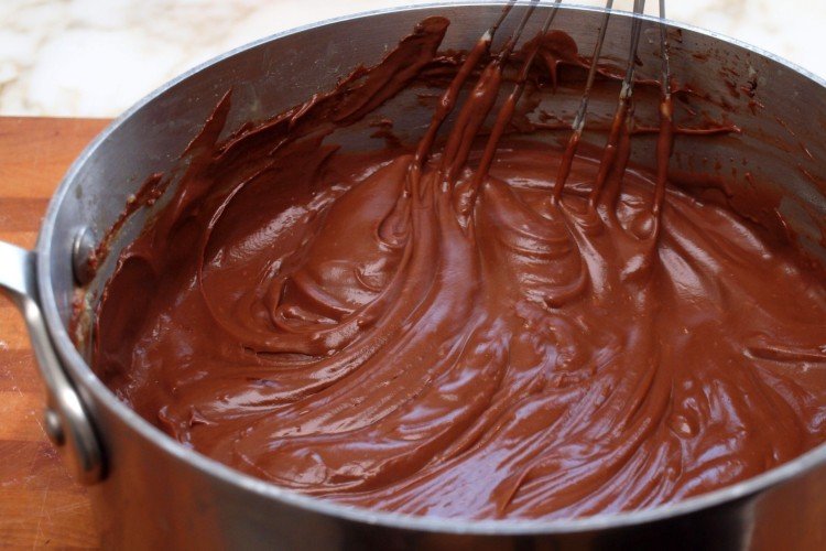 Crema de chocolate con coñac