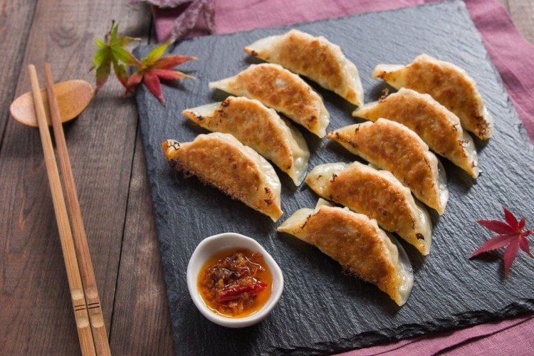 Gyoza de camarones