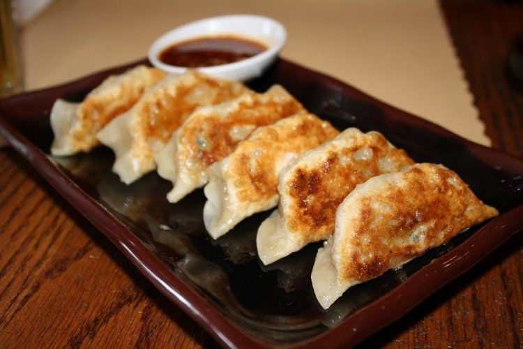 Gyoza con harina de arroz