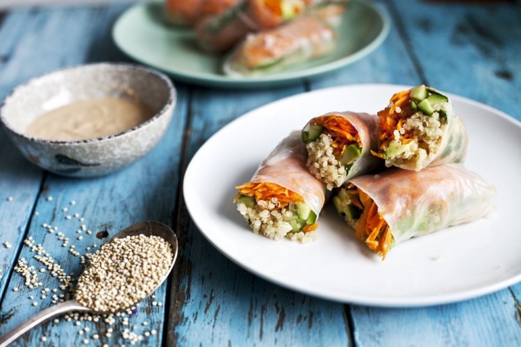 Spring Rolls with Quinoa
