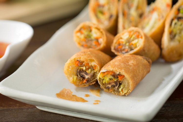 Spring Rolls with Chicken and Shiitake