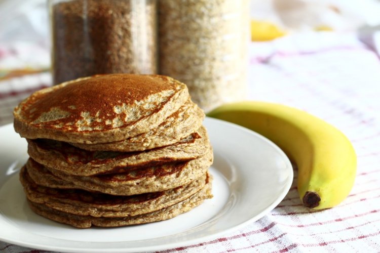 Bananenpfannkuchen mit Kleie