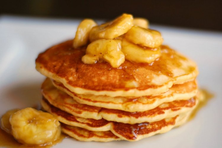 Bananenpfannkuchen mit Kefir