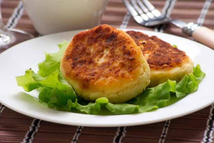 Quarkpfannkuchen mit Kartoffeln