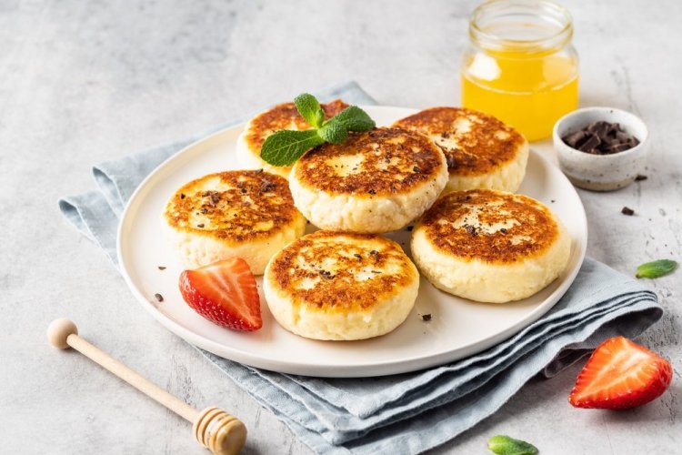 Quarkpfannkuchen mit Reismehl