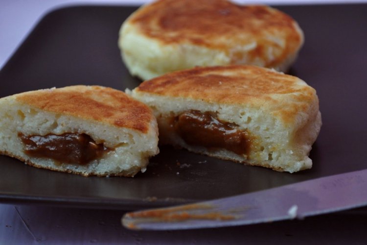 Quarkpfannkuchen mit Schokolade