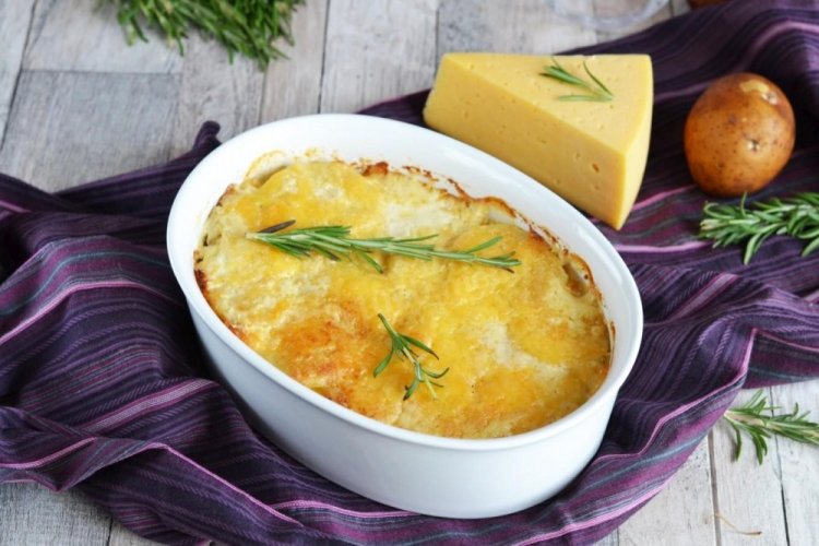 Gebackene Kartoffeln mit Honigpilzen