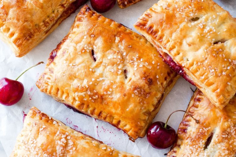 Puff Pastry Pies with Cherries