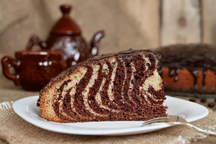 Zebra Cake with Kefir