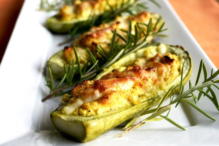 Stuffed Zucchini with Mascarpone