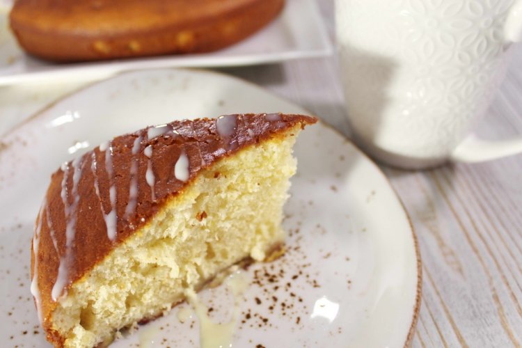 Bizcocho de plátano con leche condensada