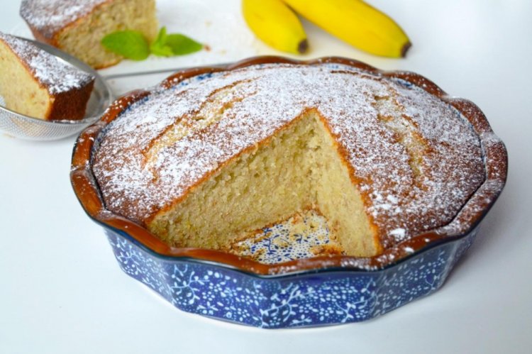 Bizcocho de plátano con kéfir