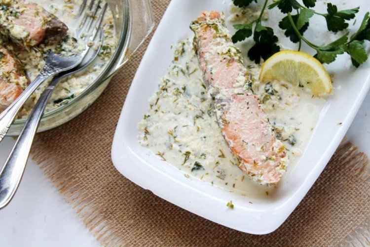 Lachs in Sahne